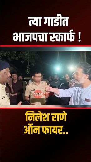 त्या गाडीत भाजपचा स्कार्फ ! निलेश राणे ऑन फायर..