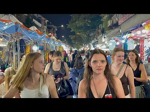 Nightlife in Vietnam | Explore Hanoi Vibrant Night Market Scene after dark
