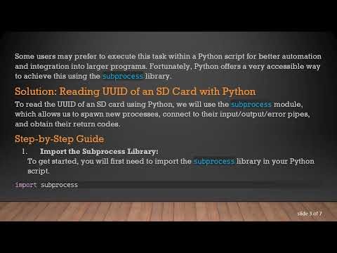How to Easily Read an SD Card's UUID Using Python