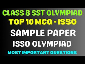 Class 8 ISSO Social Science 2026 Olympiad Sample Paper MCQ | Class 8 Olympiad MCQ #olympiad2026