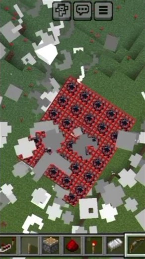 I made nuke in venila Minecraft bedrock