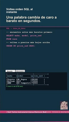 [ES] Voltea orden SQL al instante