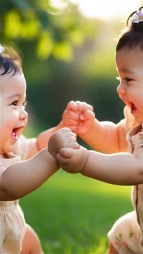 Twin Babies Laughing Close-Up | Pure Joy Viral Moment