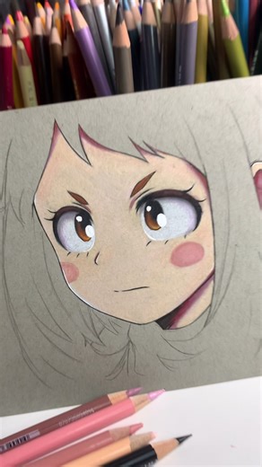 Uraraka Skin Art Tutorial | Anime Drawing Process
