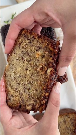Ultra moist Upside Down Honey Walnut Banana Bread #bananabread #baklava