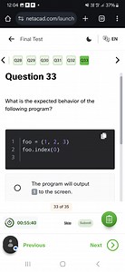 12:04Vo)4G 37\%○- netacad.com/launch30Final TestENQ28Q... | Filo