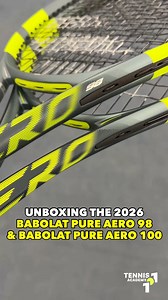 UNBOXING AND STRINGING THE NEW BABOLAT PURE AERO 98 AND 100 Big thanks to Babolat for sending me the new Pure Aero 98 & 100 (2026) in exclusivity. I’m stringing both racquets today and will test them on court over the next few days. I’ll share who each racquet is best for, and the real differences you feel when playing. What racket are you currently playing with? 👉 Follow TennisAcademy101 #Babolat #PureAero #TennisEquipment #TennisCoach #RacketReview | TennisAcademy101