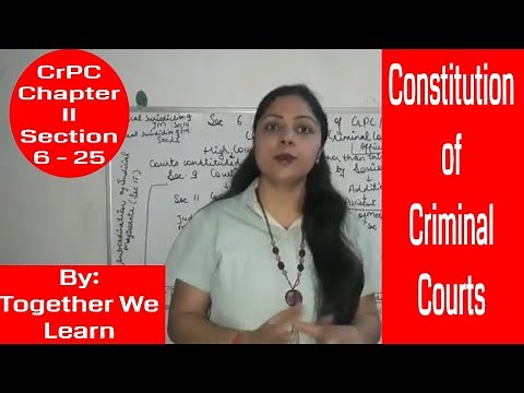 Constitution and Hierarchy of Criminal Courts in India || Section 6 - 25 || Chapter II || CrPC