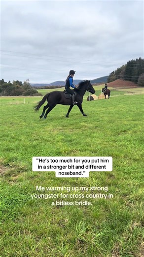 Cross Country Warm-Up with a Bitless Bridle