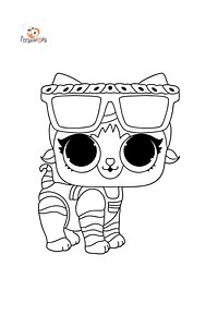 Coloring page LOL Surprise Shorty Kitty - Online and Print for Free!