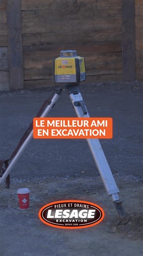 Le laser, indispensable sur un chantier d’excavation ! #excavation #travauxexcavation #laserexcavation | Lesage Excavation