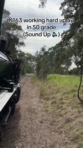 Watch as K163 works hard up this 1 in 50 grade. If you enjoy the magic of a steam train, come down to the Mornington Tourist Railway to experience it for yourself! #dayout #fyp #thingstodo #melbourne #travel #morningtonpeninsula
