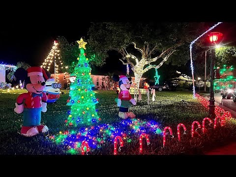 The 2022 Holiday Lights of Victoria Park in North Naples, Florida