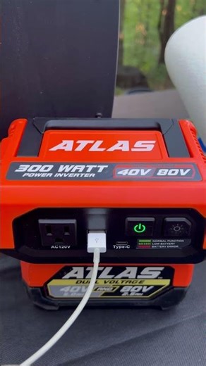 Out camping and trying this new Harbor Freight power inverter. Pretty cool! #harborfreight #inverter