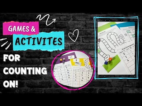 Math Games and Centers to Practice the Counting On Strategy for Kindergarten, First, & Second Grade
