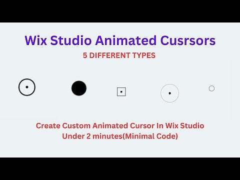 Wix Studio Tutorial - 5 Animated Custom Cursor Effects in 2 minutes [Easiest Method] #wixstudio