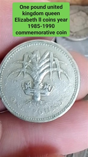 One pound of united kingdom queen Elizabeth ll coin year 1985-1990 commemorative coin #CollectibleCoins #reelsvideoシ #starseverywhereシ #followersreels | Alan Sunodan Comisas
