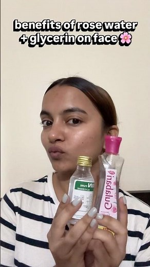 benefits of rose water + glycerin on face #skincare #brightskin #rosewater #glycerin #skincaretips