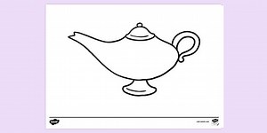 Magic Lamp Colouring Sheet