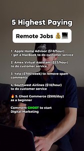 529K views · 251 reactions | Discover the top 5 remote jobs with the highest pay! Among them, Ghost Commerce stands out as the most successful for me. #RemoteJobs #OnlineBusiness #Entrepreneurship #GhostCommerce | Alexander Schnepp | Facebook