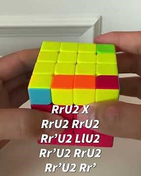 4x4 cube: step8 OLL parity algorithm