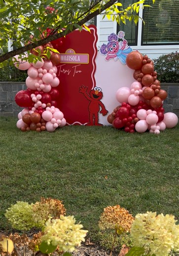 We are in Elmo’s world 🌸💕 and we can’t wait for our summer events ! Floral and Balloons @ahoufeevents Kids rentals @@blessedhenz ##eventplanner##elmosworld##kidsoftiktok##birthday##partyplanner