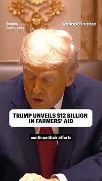 Trump unveils $12 billion in farmers' aid. 💰 🚜 🌾