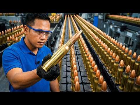 Inside a Modern Ammunition Factory: From Raw Brass to .50 BMG Cartridge (Full Process)