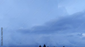 strike thunderbolt Real lightning caught on video in the morning sky Cloudy weather. A flash of lightning