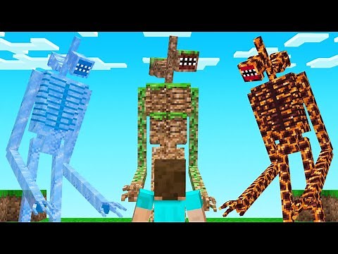 We Defeated The Elemental Siren Heads (Minecraft)