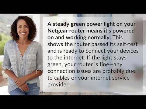 What Does a Steady Green Power Light Mean on a Netgear Router?