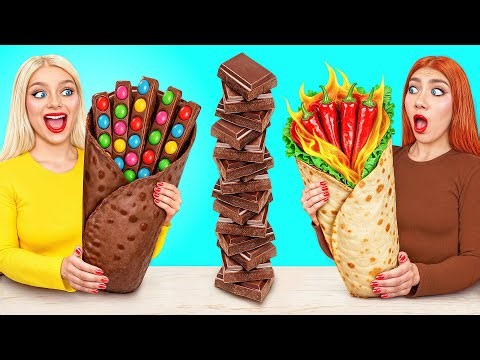 Real Food vs Chocolate Food Challenge | Epic Food Battle by Choco DO