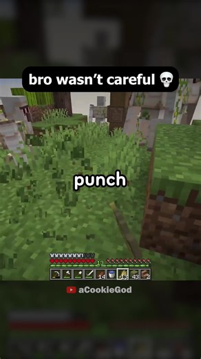 i don't think bro was careful 😭🙏 #viral #funny #minecraftmemes #acookiegod