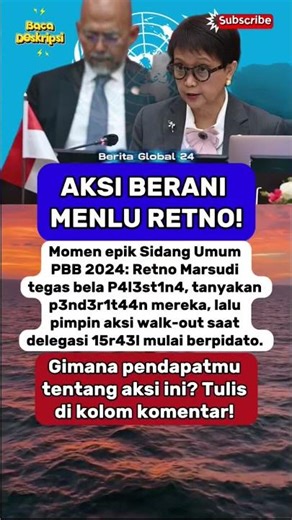 Dunia Geger! Aksi Walk-Out Retno Marsudi di PBB!