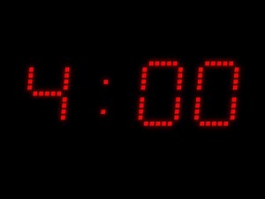 4:00 Red Glow Countdown | Silent LED Timer