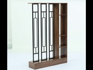 Tribesigns Wall Room Divider with Display Shelves, 70.9" Modern Freestanding Room Divider Screen with Sturdy Base, Wall Partition for Home & Office (Brown & Black, 47.2" W x 11.8" D x 70.9" H)