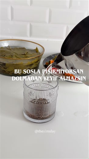 Soslu Yaprak Sarması ve Dolma Tarifi 📌 #shortsvideo #dolmatarifleri #yapraksarması #soslu