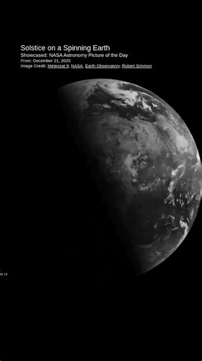 A solstice painted Earth with a tilted line of light #NASA #Astronomy