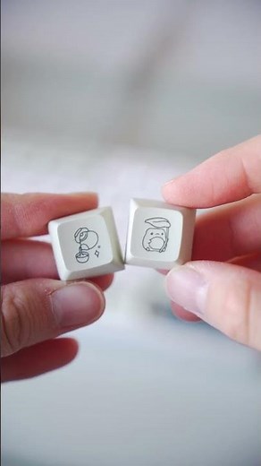 cozy matcha marshmallow keycaps 🍵