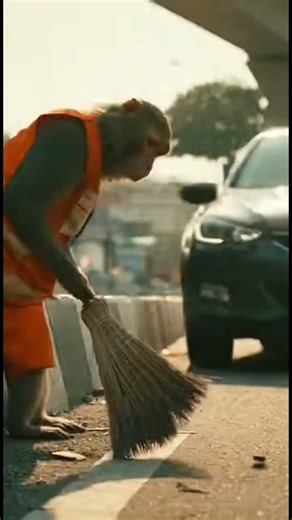 “Poor Monkey’s Tragic Accident While Cleaning the Road 💔”#animals