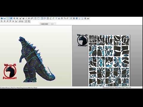 Modelo de papercraft de Godzilla