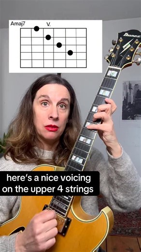 Drop 2 why you need it build an Amaj 7 chord the notes are A C# E G# intervalls are 1 3 5 maj7 “drop” the second note from above ( in this case this would be the ‚e‘) and play it an octave lower now play the note on the e string ( the G#) on the b string voila this is a drop 2 voicing 4) you can change one note after the other and get msot of the jazz chords you truly need: build an A7 chord : the notes are A C# E G intervalls are 1 3 5 b7 build an Am7 chord : the notes are A C E G intervalls ar