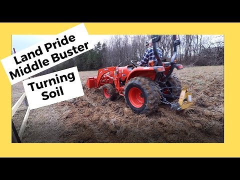#144 Kubota L2501 and LandPride Middle Buster Prepping the Garden Plot