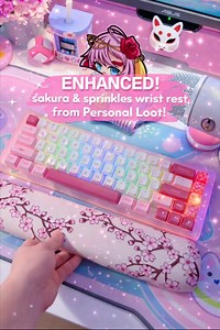 Sakura and sprinkler wrist rests