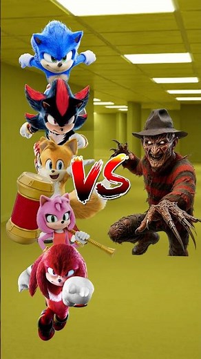 Sonic Members VS Freddy Krueger #shorts #sonic #freddykrueger