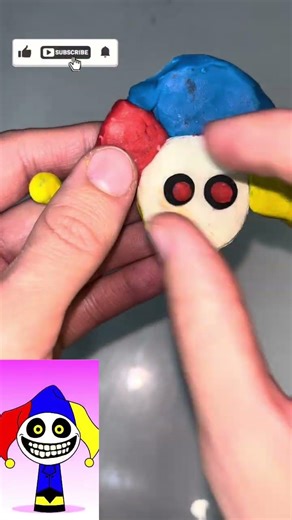 I Made a Creepy Cute Jester from Clay 😱🎪 | Satisfying DIY #shorts @firenomdance
