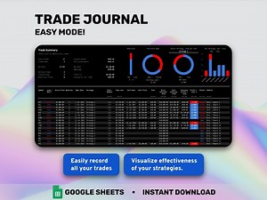 Trading Journal Spreadsheet Google Sheets Personal Finance Stock Market Financial Planner Investment Tracker Crypto Portfolio Tracker - Etsy UK