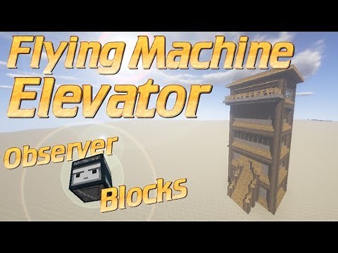 Minecraft Flying Machine Elevator | How to make an Elevator in Minecraft - Works in 1:12 and TU57