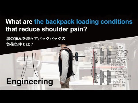 【Backpack Engineering】What are the loading conditions that reduce shoulder pain? / 痛みを減らす負荷条件とは？