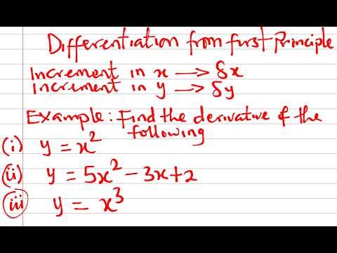 Differentiation : First Principle Method 1